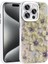iPhone 14 Pro Max Uyumlu App Kılıf Çiçek Desenli Parlak Taşlı Sert Silikon Zore Garden Kapak-Mavi 1