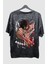Oversize Aot Eren Yeager V3 Sırt Baskılı Yıkamalı T-Shirt, Unisex Anime Baskılı Vintage Tişört 2