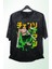 Oversize Renkli Chainsaw Man Baskılı Yıkamalı T-Shirt, Unisex Anime Baskılı Vintage Tişört 1