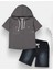 Kot Pantolonlu Kısa Kollu Kapşonlu Erkek Çocuk 2'li Takım - 3-6 Yaş - 2093 3