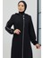 Miray Kadın Lüx Krep Kumaş Kapüşonlu Ferace 2