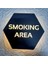 Black Honeycomb Serisi Işıklı Sigara Içme Alanı Yönlendirme Tabelası 2