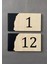 Meşe Serisi 1-12 Arası 12 Adet Mdf Kapı Numarası 3