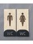 Meşe Serisi Natural Dikey Wc Yönlendirme Seti 3