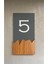 Wooden Serisi Dikey Kapı Numarası 3