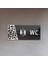 Black Silver Pattern Seri Wc Yönlendirme Tabelası 2