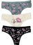 Pamuklu Elastan Kadın Külot Tanga 3'lü Paket 1
