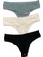 Pamuklu Elastan Kadın Külot Tanga 3'lü Paket 2