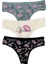 Pamuklu Elastan Kadın Külot Tanga 3'lü Paket 3