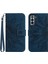 Samsung Galaxy S21 Artı Kısa Kayış Kabartmalı Ayçiçeği Flip Telefon (Yurt Dışından) 1