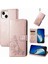Iphone 15 Için Kılıf Artı Flip Kapak Dört Yapraklı Yonca Deri Kılıf Zarif (Yurt Dışından) 1