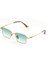 Yeşil Degrade Cam Titanyum Dikdörtgen Çerçeve Güneş Gözlüğü 2
