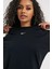 Sportswear Essential Bol Kesim Pamuklu Siyah Kadın Elbise Tişört 4