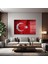 Türk Bayraği 2 Yatay Cam Tablo 2