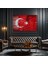 Türk Bayraği 2 Yatay Cam Tablo 5