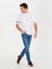 Erkek Beyaz Bisiklet Yaka Oversize T-Shirt 50266514-VR013 4