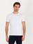 Erkek Beyaz Bisiklet Yaka Slim Fit T-Shirt 50266621-VR013 1