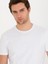 Erkek Beyaz Bisiklet Yaka Slim Fit T-Shirt 50266621-VR013 2