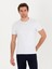 Erkek Beyaz Bisiklet Yaka Slim Fit T-Shirt 50266621-VR013 3