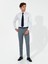 Erkek Açık Lacivert Slim Fit Yün Karışımlı Kumaş Pantolon 50255280-VR059 1
