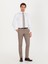 Erkek Kahverengi Slim Fit Keten Karışımlı Pantolon 50265200-VR029 3