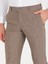 Erkek Kahverengi Slim Fit Keten Karışımlı Pantolon 50265200-VR029 5