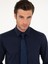Erkek Lacivert Slim Fit Pamuk Karışımlı Gömlek 50284433-VR033 2