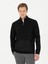 Erkek Siyah Regular Fit Yarım Fermuarlı Cepli Sweatshirt 50276174-VR046 1