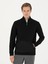 Erkek Siyah Regular Fit Yarım Fermuarlı Cepli Sweatshirt 50276174-VR046 3