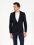 Erkek Lacivert Slim Fit Yün Karışımlı Ceket 50264771-VR033 6