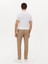 Erkek Kahverengi Slim Fit Beli Bağcıklı %100 Keten Pantolon 50268873-VR029 4