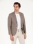 Erkek Kahverengi Slim Fit Keten Karışımlı Ceket 50265204-VR029 1