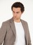 Erkek Kahverengi Slim Fit Keten Karışımlı Ceket 50265204-VR029 2