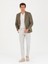 Erkek Taş Slim Fit Keten Karışımlı Kanvas Pantolon 50266850-VR049 1