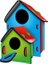Maket Boyanabilir Kuş Evi Boyama Maketi Naturel Ahşap Boyama Bırd House 6 Renk Akrilik Boya Fırça 2