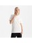 Kadın Beyaz Relax Fit Bisiklet Yaka %100 Organik Pamuk T-Shirt 1