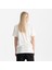 Kadın Beyaz Relax Fit Bisiklet Yaka %100 Organik Pamuk T-Shirt 3