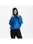 Kadın Mavi %100 Organik Pamuk Kanguru Cepli Kapüşonlu Oversize Sweatshirt 2