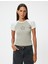 Yıldız Baskılı T-Shirt Reglan Kollu Bisiklet Yaka Slim Fit 3