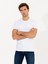 Erkek Beyaz Bisiklet Yaka Slim Fit Basic T-Shirt 50263987-VR013 1