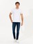 Erkek Beyaz Bisiklet Yaka Slim Fit Basic T-Shirt 50263987-VR013 4