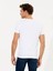 Erkek Beyaz Bisiklet Yaka Slim Fit Basic T-Shirt 50263987-VR013 5