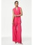 Yüksek Bel Saten Wide Leg Pantolon 1
