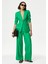 Yüksek Bel Wide Leg Keten Pantolon 1