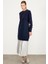21470 Sıfır Yaka Robası Desenli Tunik Qks Tunik 21470 #23-123 1