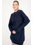 21470 Sıfır Yaka Robası Desenli Tunik Qks Tunik 21470 #23-123 2