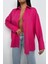 Oversıze Keten Gömlek-Pembe %100 Pamuk 5