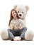 140 cm Papyonlu Sevimli Peluş Ayı - Sevgiliye Özel Hediye, % 100 Yerli 5