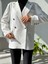 Kruvaze Blazer Ceket Beyaz 3