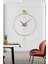 Tekno Trust Yuvarlak Tiktok Xxl 90 cm Gold, Modern Dekoratif Sarkaçlı Metal Duvar Saati Altın Metal Modern 2